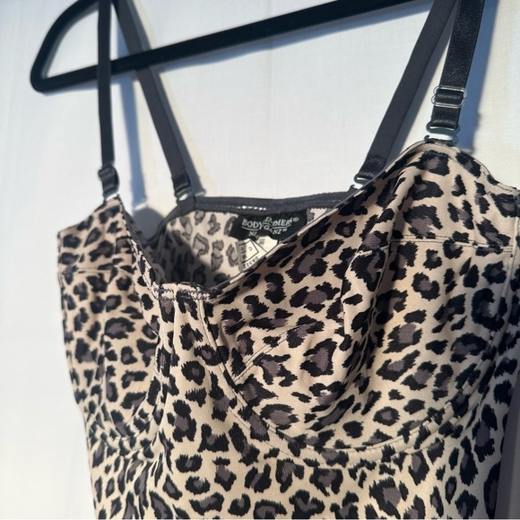 NANCY Ganz Bodyslimmers 36 C leopard removable strap slip dress - Picture 3 of 14